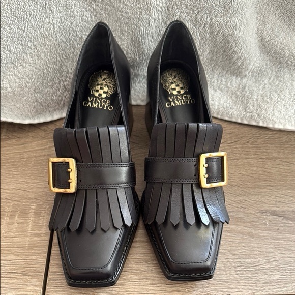 Vince Camuto Shoes - Vince Camuto Sedna Loafer Pump Women Black Size 7 NWOT